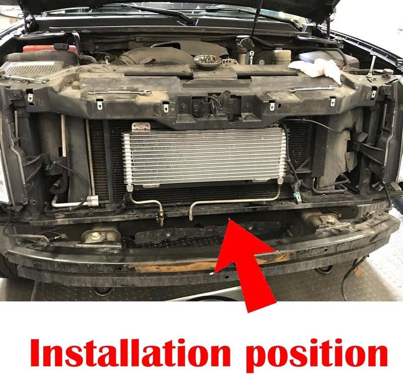 OVANOH Low Pressure Drop Transmission Oil Cooler 40k Transmission Oil Cool Compatible For Heavy Duty 40,000 GVW Max Low Mounting Hardware Towing Applications and Advanced Cooling Protection LPD47391 - Image 3